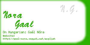 nora gaal business card