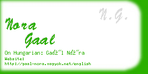 nora gaal business card